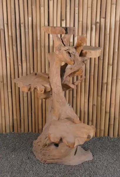 Product image 1 of the product “Shelf made of teak wood about approx. 140cm height ”